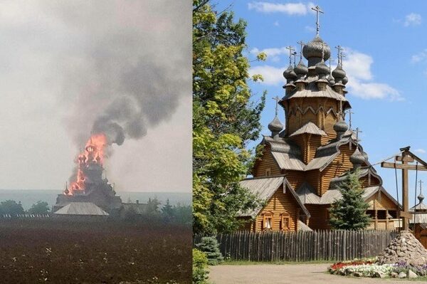 Светотатство! Путинистите подпалиха най-стария дървен православен храм в Украйна