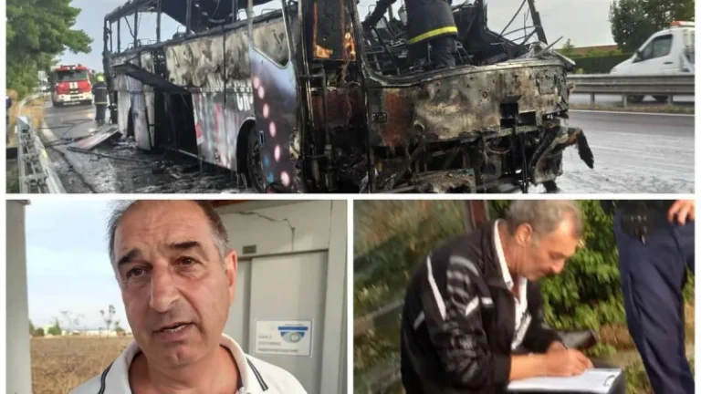 Шофьорът на автобуса факла от “Тракия” предотвратил огромна трагедия ВИДЕО