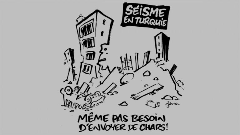 ГНУСОТА: „Шарли Ебдо“ се гаври със земетресението в Турция